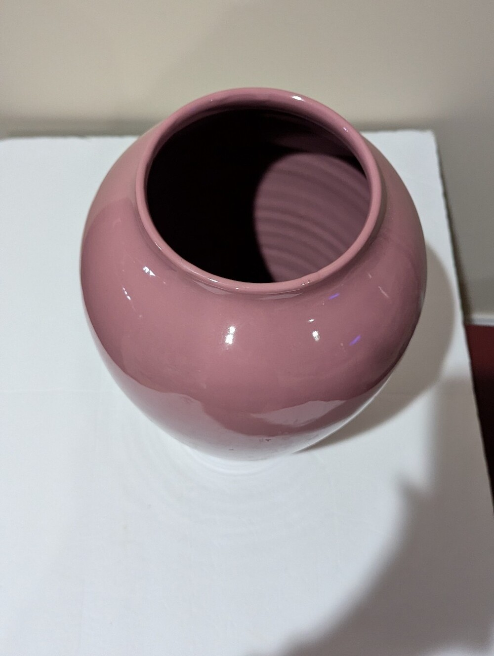 Elegant Pink Ceramic Floor Vase - Home Accents 14H X 7W - Picture 6 of 7